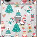 Blingy's for iPhone 17 Pro Max Case, Christmas Pattern with Santa Reindeer Snowman Winter Holiday Design Transparent Soft TPU Protective Clear Case 6.9 inch (Santa Mix)