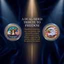 5 x 250th Anniversary USA Commemorative Challenge Coin America 250 Anniversary Coin Patriotic Collectible Gift Double Sided Engraved Souvenir Coin