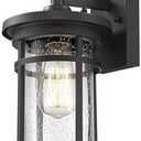 Outdoor Wall Sconces, Exterior Wall Lantern, Farmhouse Porch Lighting Fixture, Front Door Mounted Lights, Outside Lighting Lamp for Patio, Porch, Garden,Balcony (Black, 12" H)