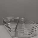 Lazy Susan Cabinet Organizer Bins for 26"/ 28"/ 32" Diameter Corner Organizer, Plastic Cabinet Storage Bin, 1/8 Wedge - Food Safe, BPA Free, with Non-Slip Pads (for 26" Diameter, 6 Pack