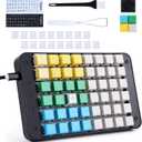 Koolertron One Handed Macro Mechanical Gaming Keyboard, Fully Programmable Mini Keypad, 48Key Mini USB Macro Keyboard with Blank Keycaps, for Gamers/Cashier/Designers/Video Editors
