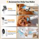 binROC Dog Grooming Vacuum Kit, Pet Grooming Vacuum with Electric Dog Hair Clipper, Grooming Brush, Cleaning and Crevice Tool with 1.5L Dust Cup 5 Grooming Tools for Shedding Pet Hair, Home Cleaning