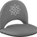 Mindful Modern Meditation Chair | Adjustable Floor Chair with Back Support | Padded Floor Seat for Posture Support and Comfort | Portable Folds Flat for Storage | Indoor/Outdoor Use | Slate Grey