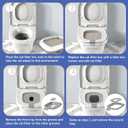 Cat Toilet Trainer Kit,Cat Potty Toilet Training Kit-Train Your Cat to Use The Toilet,Plastic Litter Box Trainer with 1 Feather Toy