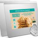 Baker's Secret 2pcs Pure Aluminum Insulated Cookie Sheet Commercial Grade, 100% Recycled Aluminum Cookie Sheet Extra Thick - The Natural Aluminum Collection