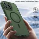 Faiono Magnetic for iPhone 16 Pro Max Case [Full Camera Protection][Military-Grade Protection][Compatible with MagSafe] Shockproof Protective Slim Phone Case for iPhone 16 Pro Max, Forest Green