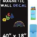 Arch Magnetic Wall Decal - 40" x 18" Matte Finish Chalkboard Sticker for Wall - Magnetic Board for Playroom, Home Classroom(Black)