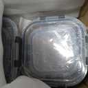 KOMUEE 30 Pieces Glass Food Storage Containers Set, Glass Meal Prep Containers Set with Snap Locking Lids, Airtight lunch Containers for Microwave, Oven, Freezer & Dishwasher,Gray