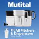 5 Pack Water Filters Compatible with Brita Pitchers, BPA-Free, US Standard, Fits Water Pitchers and Dispensers, Reduces Copper, Cadmium and Mercury Impurities, 50 Gallons