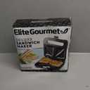 Elite Gourmet ESM2207XSS Sandwich Panini Maker Grilled Cheese, Machine Tuna Melt Omelets Non-stick Cooking Surface, 2 Slice, 750 Watts, Stainless Steel