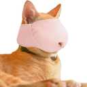 Cat Muzzle with Soft Flexible Fabric, Cat Mask Mouth Guard Muzzle for Prevent Biting Chewing Grooming, Anti Scratch (XS, Pink)
