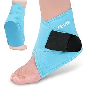 Ankle Ice Pack Wrap for Foot Pain Relief - Reusable Hot & Cold Gel Therapy for Plantar Fasciitis, Achilles Tendonitis, Sprained Ankles, Heel Pain, Swelling, and Surgery Recovery