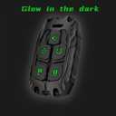 Heavy Key Fob Cover Case Protector for GMC, Keychain, Accessories for 2023 2022 2021 2020 2019 GMC Sierra, Chevy Silverado 1500 2500HD 3500HD (Type-B 5 Buttons)