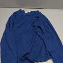 GRACE KARIN Women's High Stretchy Long Sleeve Pullover Sweater Blouse Top (Blue, S)