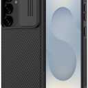 Nillkin for Samsung Galaxy S25 Plus Case with Camera Cover, [Lens Protection] Mil-Grade Shockproof Protective Bumper Hard Cover Slim Phone Case for Galaxy S25 Plus Cases 6.7'' Black