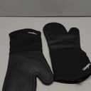 sungwoo Extra Long Silicone Oven Mitts, Heat Resistant Oven Gloves with Quilted Liner Non-Slip Textured Grip Perfect for BBQ, Baking, Cooking and Grilling - 1 Pair 14.6 Inch Black (14.6in Oven Mitts)