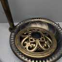 VIVOHOME Polyresin Antique Outdoor Golden Garden Bird Bath and Solar Powered Round Pond Fountain Combo Set