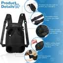 YUDODO Pet Dog Carrier Backpack Adjustable Dog Front Carrier, Legs Out Easy-Fit Dog Travel Backpack Carrier for Hiking Camping for Dogs Cats and Rabbit (Small (Pack of 1), A-Black)