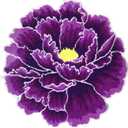 Purple Peony Floral Shaped Area Rugs,Modern Art Flower Shaggy Carpet for Bedroom Kitchen Bathroom,Soft Non-Slip Washable Bath Rug,Indoor Outdoor Doormat,23.6" X 23.6"