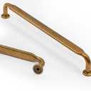 Asidrama 10 Pack 10 Inch(254mm) Antique Brass Kitchen Cabinet Handles, Cabinet Pulls Vintage Retro Kitchen Cabinet Hardware for Cupboard Drawer Pulls (10" Hole Center)