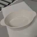 Dafuceramic Casserole Dishes for Oven Sets of 3, Ceramic Oval Baking Dish, Au Gratin Baking Pans with Handles for Roasting, Lasagna, Pie, Baking Meat & Vegetables (Beige White)