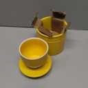 KOOV Ceramic Butter Crock, Butter Keeper for Counter, French Butter Dish Big Capacity (Yellow)