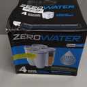 ZeroWater Official Replacement Filter - 5-Stage 0 TDS Water Filter Replacement IAPMO Certified to Reduce Lead, Chromium, and PFOA/PFOS 4-Pack