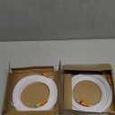 Smolink Ethernet Cable 15 FT, Cat 8 Ethernet Cable 2000Mhz 40Gbps, Internet Cable Professional Flat LAN Cable SFTP Patch Cord with Gold Plated RJ45 Connector for Router Modem, White, Set of 2