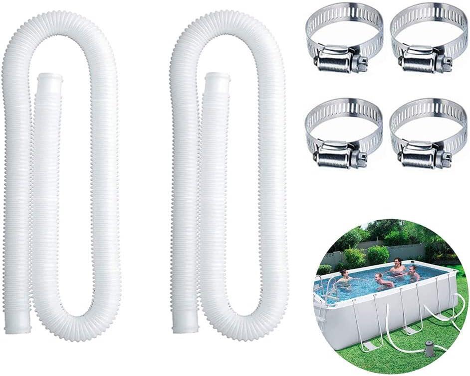 Swimming Pool Replacement Hose,Replacement Hose for Above Ground Pools,59 Long 1.25" Diameter Filter Pump Hose,Compatible with Pump Model 607, 637