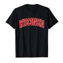 Wisconsin - Throwback Design - Classic T-Shirt Medium, Youth, Black