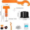 DGSL 350PCS Tile Leveling System Kit, 1/16 Inch Reusable Tile Spacers Leveling System, 7 Wrenches and 175 Steel Wedges 1800PCS Tile Levelers Clips for Walls and Floors Installation