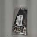 ROYHOO 100PCS 6 inch Black Stainless Steel Wire Keychains Cable, Key Rings, Heavy Duty Luggage Tags Loops Tag Keepers 1.5mm Twist Barrel