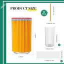 2 Set Back to School Gifts Pencil Shaped Vase Assembly Required DIY Acrylic Flower Vase 90 Pencils 2 Sheets Adhesive Table Centerpiece for Teacher Appreciation, First Day, School Home(Yellow)