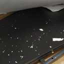 Round Dining Table for 4,Kitchen Dining Room Circle Dinner Pedestal Table,Space Saving Wood Kitchen & Dining Room Furniture (Black, 47In)