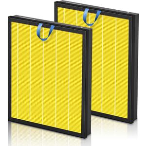 Vital 200S Pet Care Replacement Filter for LEVOIT Vital 200S and Vital 200S-P Air Purifier, True and Activated Carbon Filter, Vital 200S-RF-PA, 2 Pack, Yellow