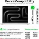 for MacBook Pro 14 Inch Case 2026 2025-2021 M5/M4/M3/M2/M1 Models A3427 A3426 A3434 A3401 A318 A3112 A2992 A2918 A2779 A2442, Protective Cover with Screen & Keyboard Protector - Blue Wave