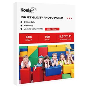 Koala Heavyweight Photo Paper High Glossy 8.5x11 Inches for Inkjet Printing 27 Sheets