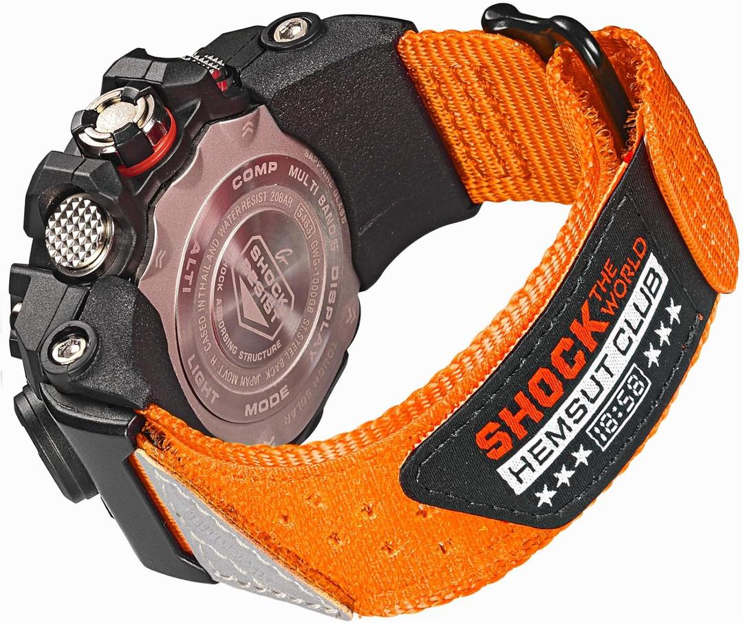 Watch Band Strap for Casio G-shock GWG-1000 GWG1000,Super Rugged Nylon Sports Strap
