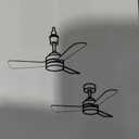 PBLALA Ceiling Fans with Lights,28" LED Fan Light Hanging with Hook, Plug-in Ceiling Fan Light, Hook Type Ceiling Fan,35W,3000-6500k, Remote Control, Portable Fan for Camping Bed, Patios, (Black)