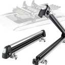 AA Products Inc. 33'' Aluminum Universal Ski Roof Rack Fits 6 Pairs Skis or 4 Snowboards, Ski Roof Carrier Fit Most Vehicles Equipped Cross Bars