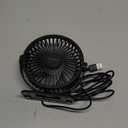 TriPole Desk Fan USB Powered Small Portable Fan, 3 Speeds Adjustable Strong Breeze Mini Personal Fans, 360 Rotation Quiet Plug In USB Fans for Desktop Bedroom Office Table Travel, Black, 4.9ft Cable