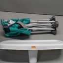 Bright Starts Pop 'N Sit Portable Booster, Indoor/Outdoor Use, Floor Seat with Feeding Tray, Teal, 6 Mos - 3 Yrs