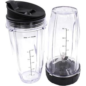 Blender Cup Parts 2X 24OZ Replacement, Compatible For Ninja, Compatible For Nutri, BN401, BN701 SS101 BN400 BN800 BN801 Blender Large-Capacity Blender Cup Parts 2X 24OZ Replacement, Compatible For Ninja, Compatible For Nutri, BN401, BN701 SS101 BN400 BN800 BN801 Blender Large-Capacity