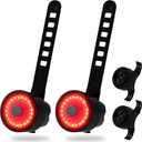 Bike Tail Light 2 Pack, Ultra Bright Bicycle Rear Light for Night Riding & Daytime Safety, 120LM USB-C Rechargeable LED Bike Tail Light with 5 Modes,10H Runtime - Waterproof Tail Light for Road Biking