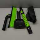 45.6" Ice Scraper and Snow Brush for Car Windshield [Silicone Bristles] ,3-in-1 Extendable Emergency Snow Shovel with Ergonomic Foam Grip and 360 Pivoting Brush Head for Christmas, Car Auto Truck SUV (Green)