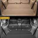 Cargo Mat & Backrest Mat Fit for 2010-2023 Lexus GX460 - All Weather PU Leather Trunk Liner and 2nd & 3rd Row Rear Backrest Protector