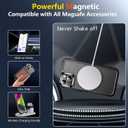 SPIDERCASE for iPhone 14 Case/iPhone 15 Case, Magnetic [15 FT Military Grade Drop Protection][Non-Slip] 2 Pack [Tempered Glass Screen Protectors+Camera Lens Protectors] Shockproof Case, Black