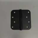 3 Pack Black Door Hinges Matte Black 4 Inch 5/8" Radius Hinges for Doors 4 Inch Exterior/Interior Door Hinge Rounded Gate House Front Door Hinges Standard Residential Heavy Duty Door Hardware