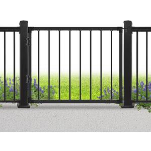 Deck Gate Outdoor，Heavy Duty Anti-Rust Porch Gate，ASTM Certified
Black Heavy Duty Steel 32″H Gate for 36″H Deck with Customizable Width (Up to 48"), Metal Gate for Residential, Yard, Patio