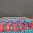 Bohemian Quilt Set Queen 3 Pieces Soft Microfiber Lightweight Colorful Bedspread Quilt Bohemian Bedding Set Exotic Yellow Orange Boho Quilt Set 1 Quilt and 2 Pillow Shams for All Season (Queen(90"x96")